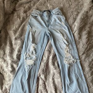 Distressed Light Blue Jeans